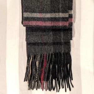 UGG merino wool/cashmere plaid scarf